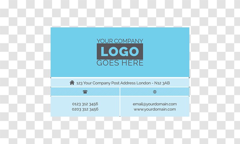 Logo Brand Font - Single Sided Business Card Transparent PNG