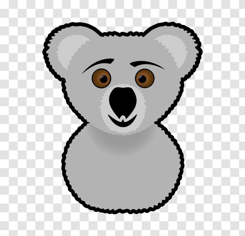 Koala Bear Giant Panda Clip Art - Cartoon - Outline Transparent PNG