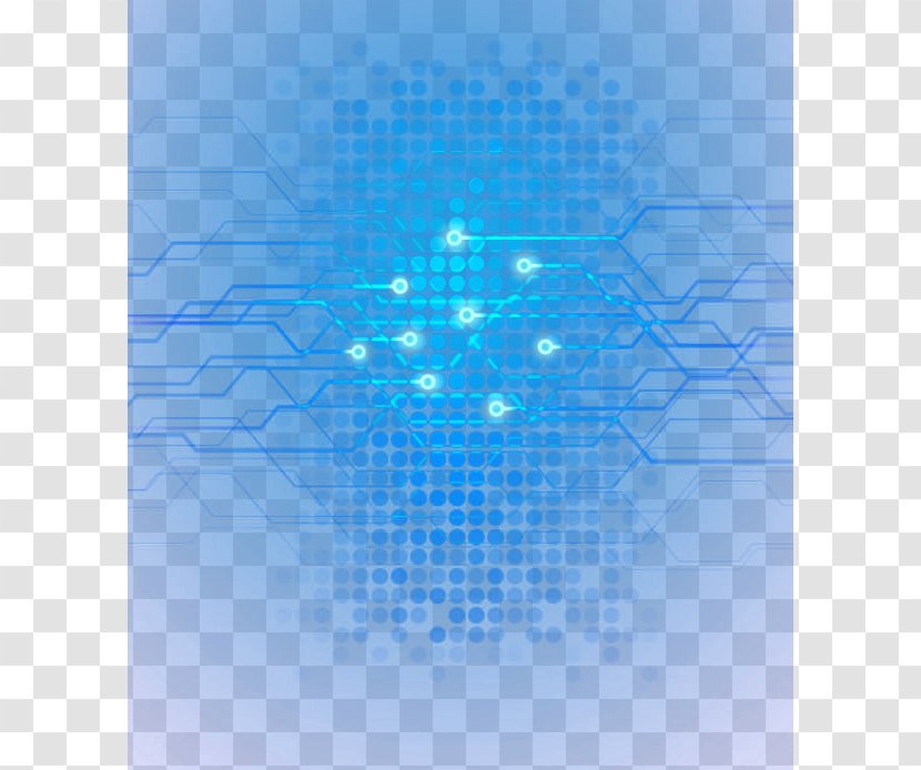 Blue Sky Circle Pattern - Business Technology Background Transparent PNG