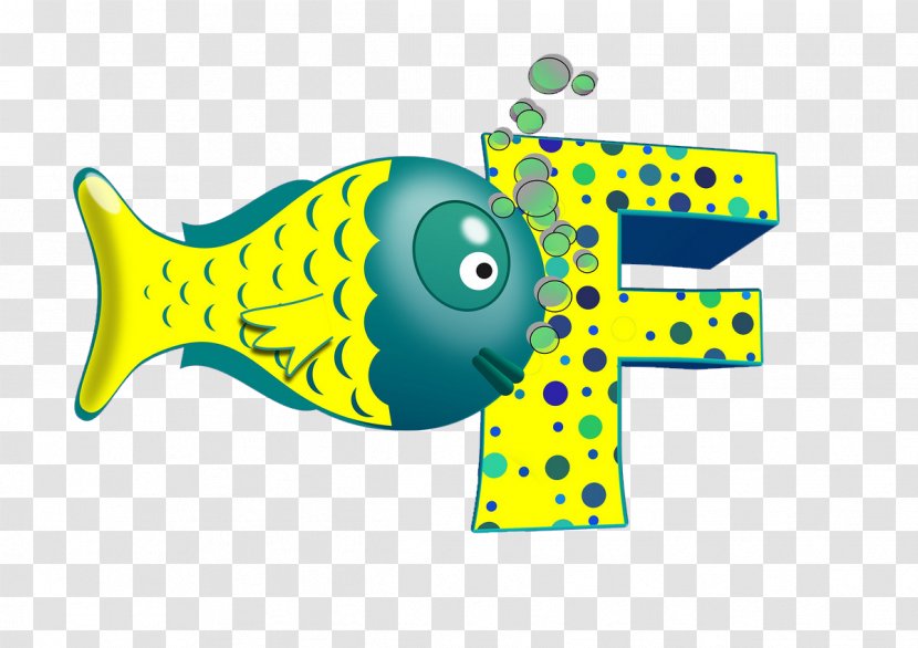 Letter Alphabet Kids Nursery Rhymes Phonics - Designer - Cartoon Fish Transparent PNG