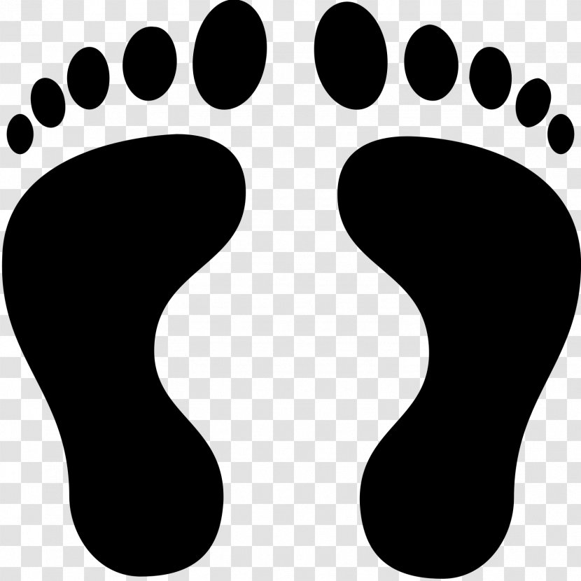 Footprint Clip Art - Black And White Transparent PNG
