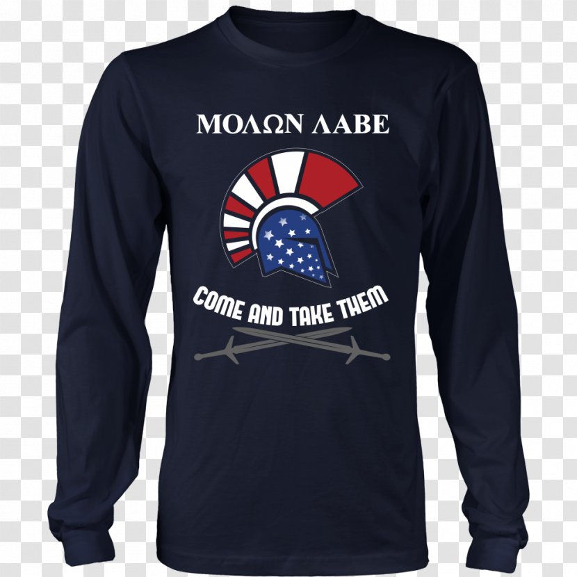 Long-sleeved T-shirt Hoodie - Active Shirt - Molon LaBE Transparent PNG