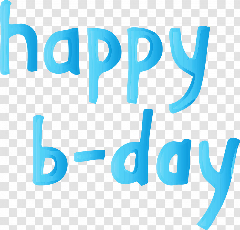 Happy B-Day Calligraphy Calligraphy Transparent PNG
