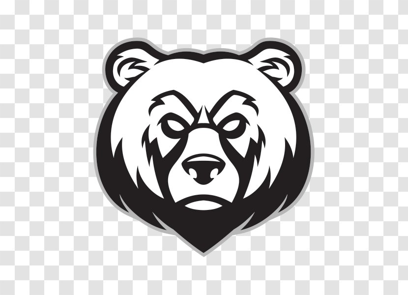 Polar Bear Grizzly Clip Art - Black And White Transparent PNG