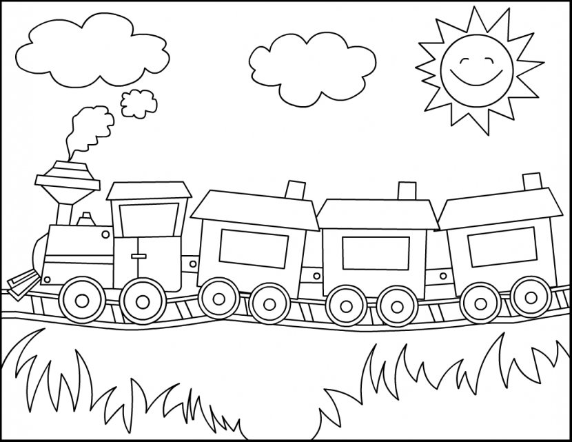 Thomas Train Rail Transport Coloring Book Steam Locomotive - Watercolor - Drawing For Kids Transparent PNG