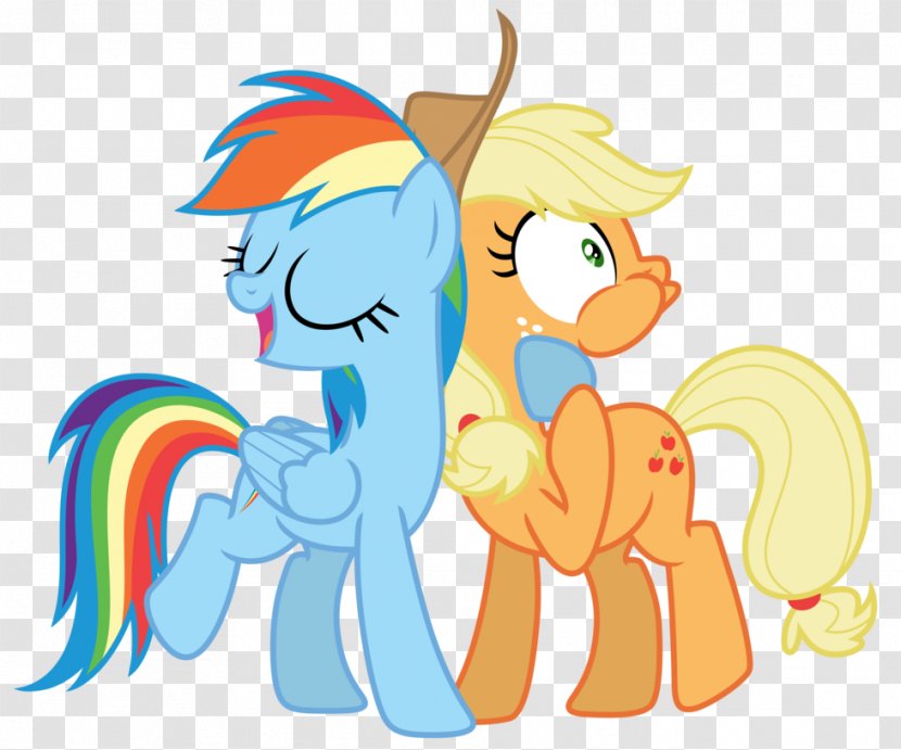 Pony Applejack Rainbow Dash Fluttershy - Watercolor - Horse Transparent PNG