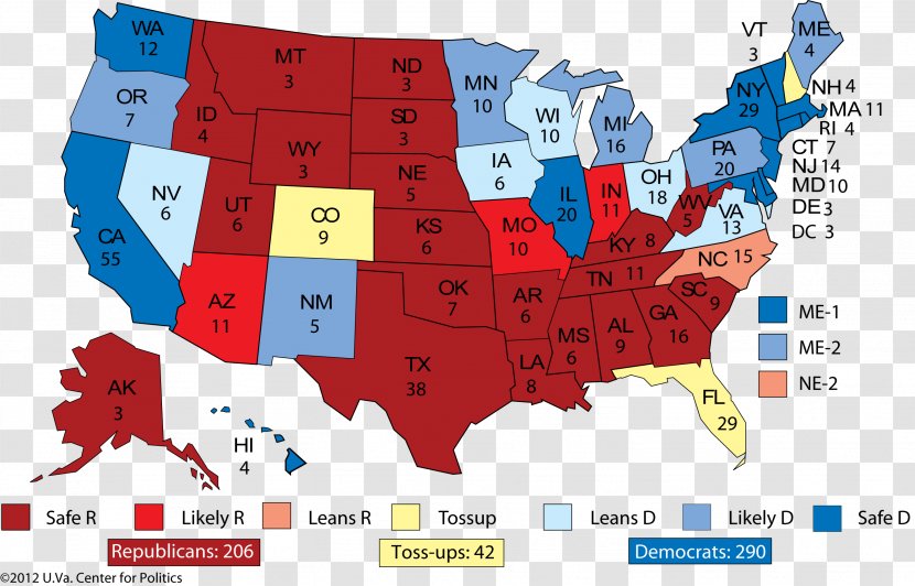 US Presidential Election 2016 United States Sabato's Crystal Ball Electoral College - World Transparent PNG