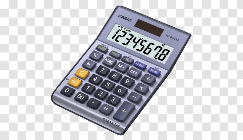 Casio Desk Calculator SL-300VER Pocket SL-310UC SL310UC-BU Transparent PNG