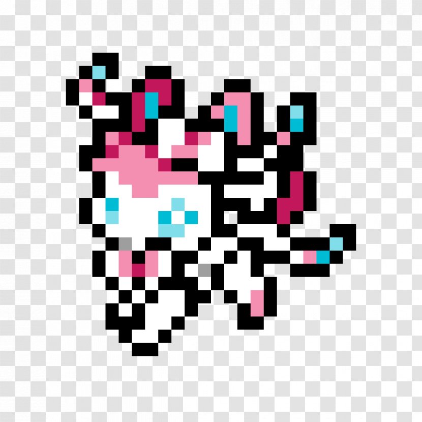 Sylveon Pixel Art Pokémon Eevee - Symmetry - Sprite Transparent PNG