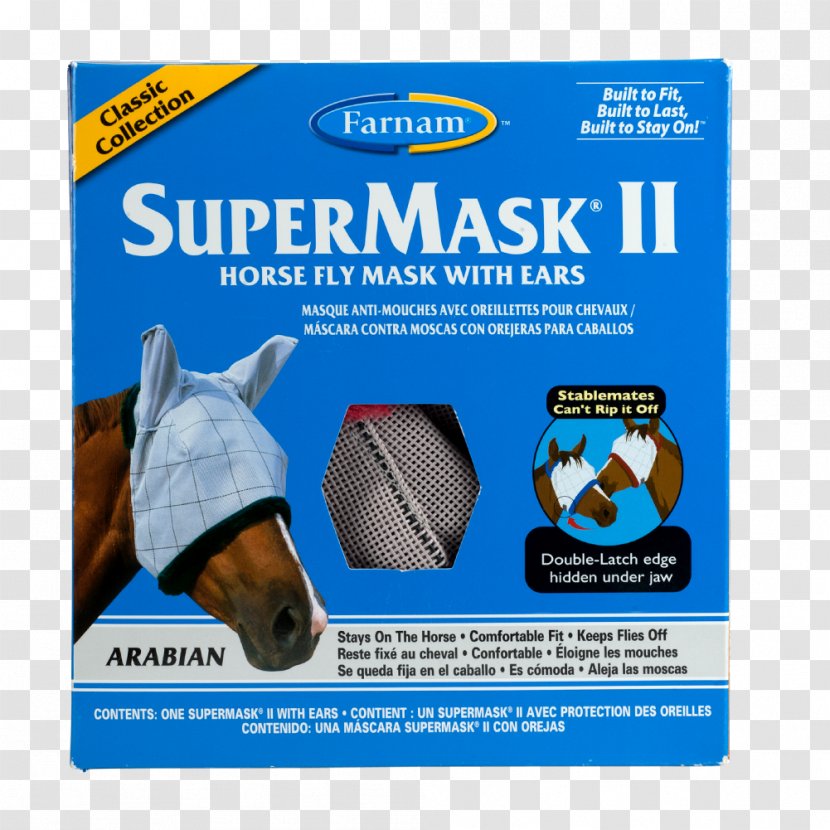 Arabian Horse Pony SuperMask II Fly Mask Farnam Supermask Transparent PNG