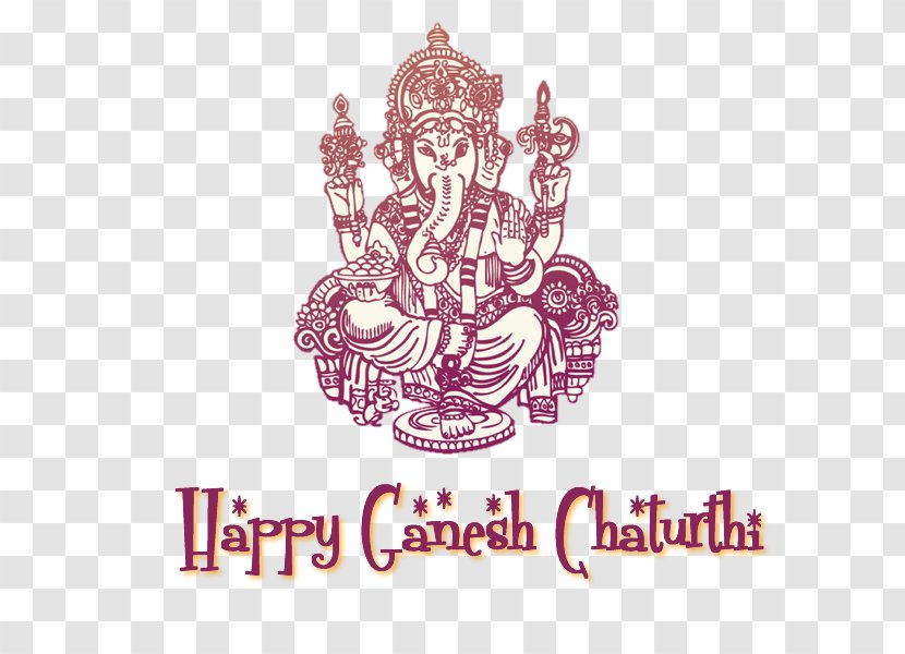 Happy Ganesh Chaturthi Clipart. - Ganesha - Drawing Transparent PNG