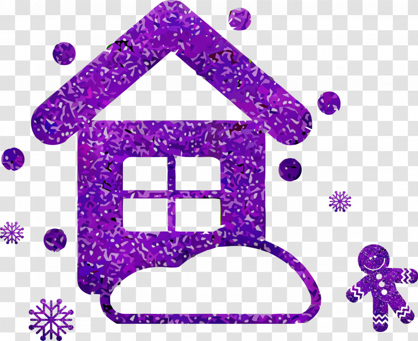 Violet Purple Line House Transparent PNG