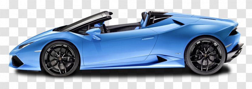 Lamborghini Huracan LP 610-4 Spyder Car - Electric Blue Transparent PNG