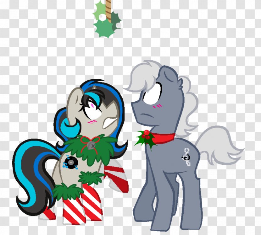 Pony Christmas Mistletoe - Cartoon Transparent PNG