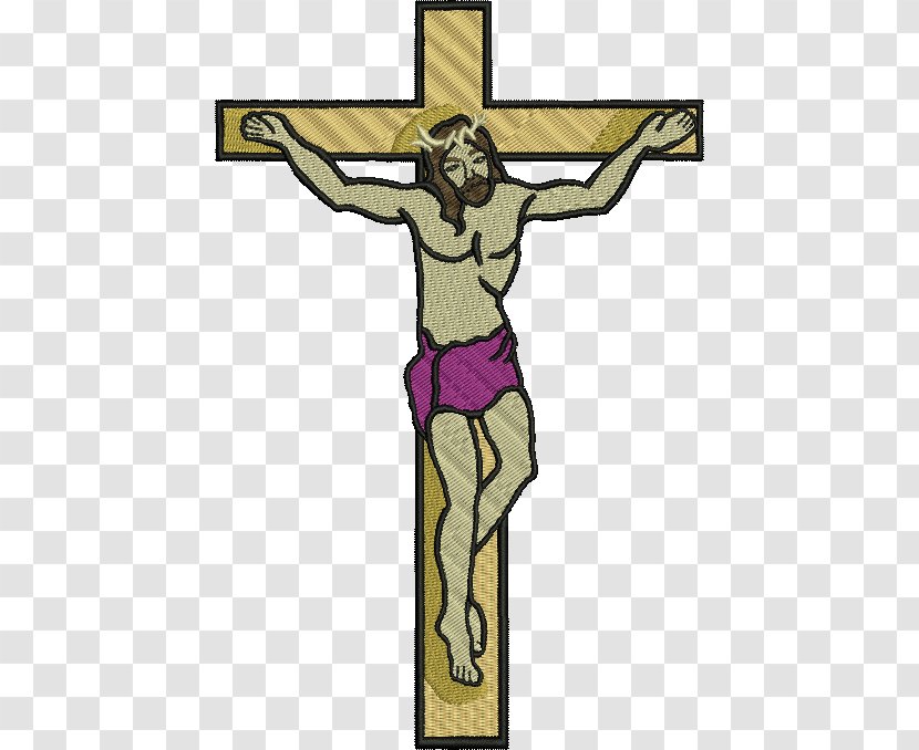 Crucifix Cartoon Christian Cross Christianity Illustration - Depiction Of Jesus - Lenten Transparent PNG