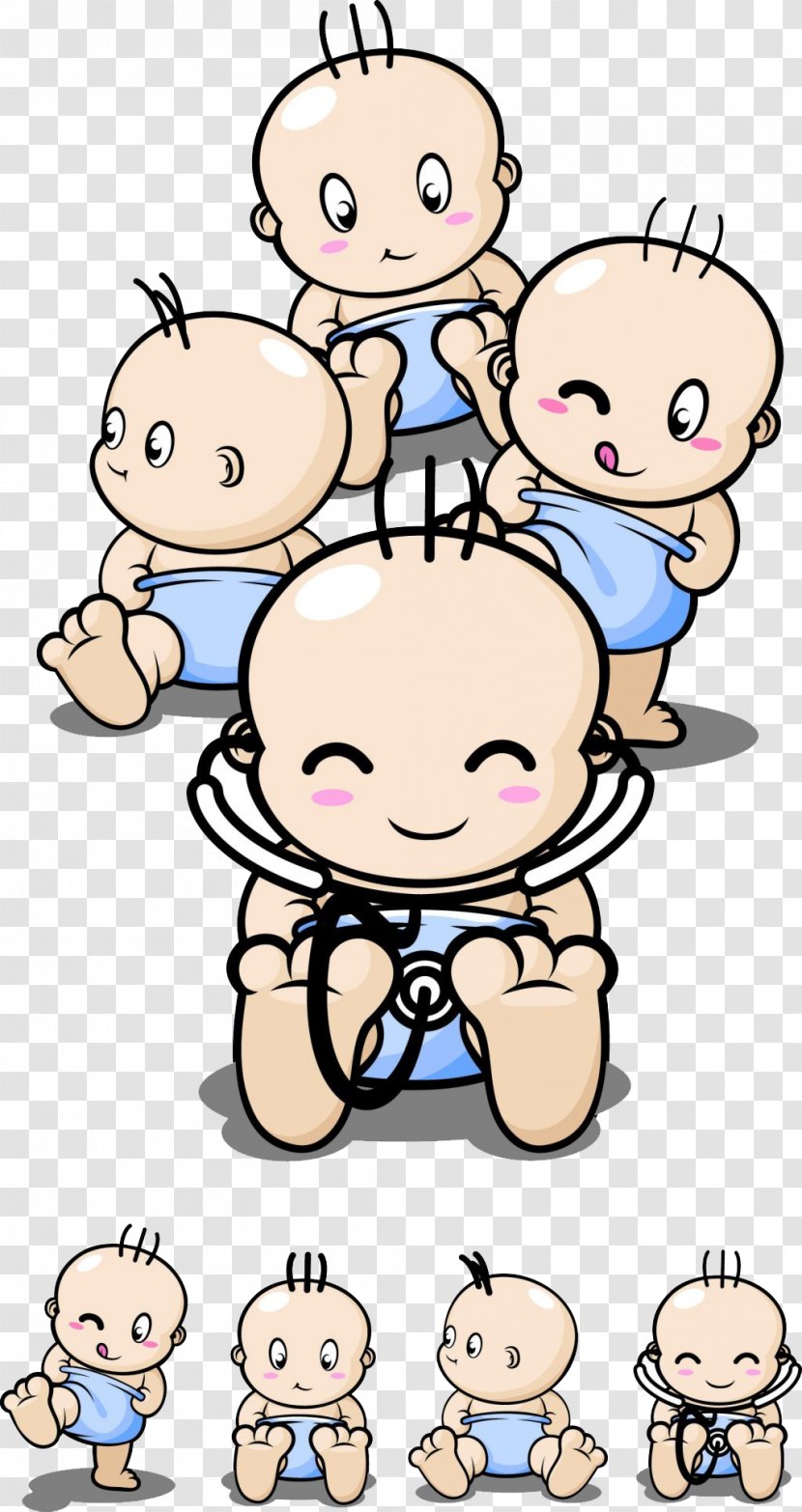 Infant Cartoon Drawing Clip Art - Silhouette - Cute Baby Transparent PNG