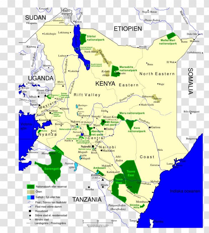Mount Kenya Map National Park Carta Geografica Transparent PNG