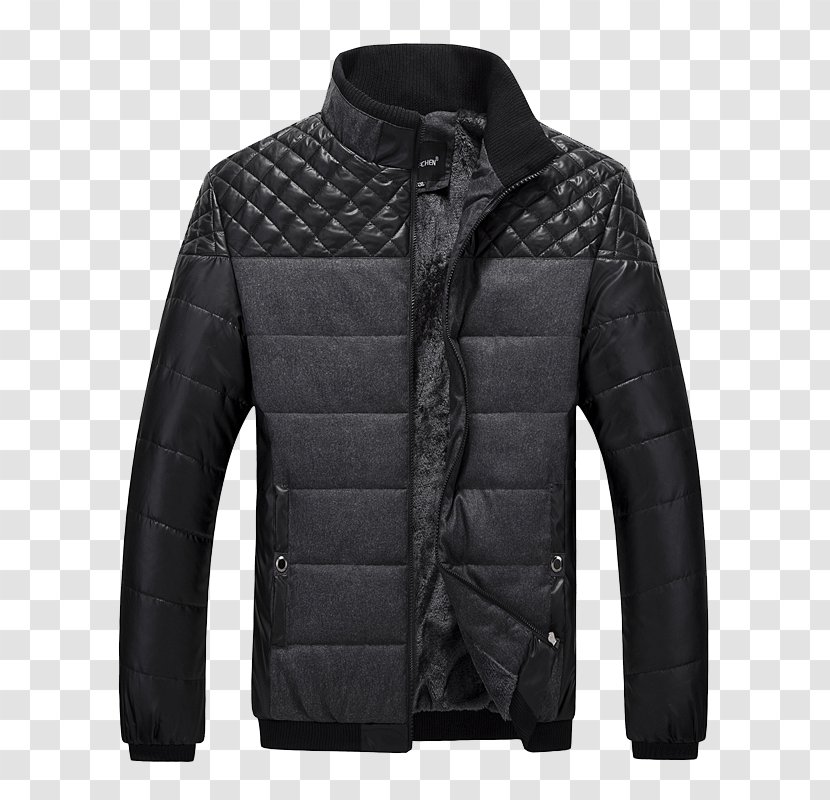 Jacket Coat Daunenjacke Fashion Outerwear - Winter Clothing - Black Velvet Transparent PNG