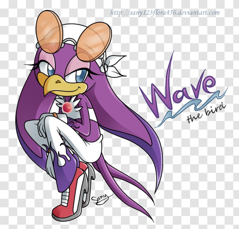 Wave The Swallow Sonic Riders Tails Bird Charmy Bee - Flower - Ostrich Transparent PNG