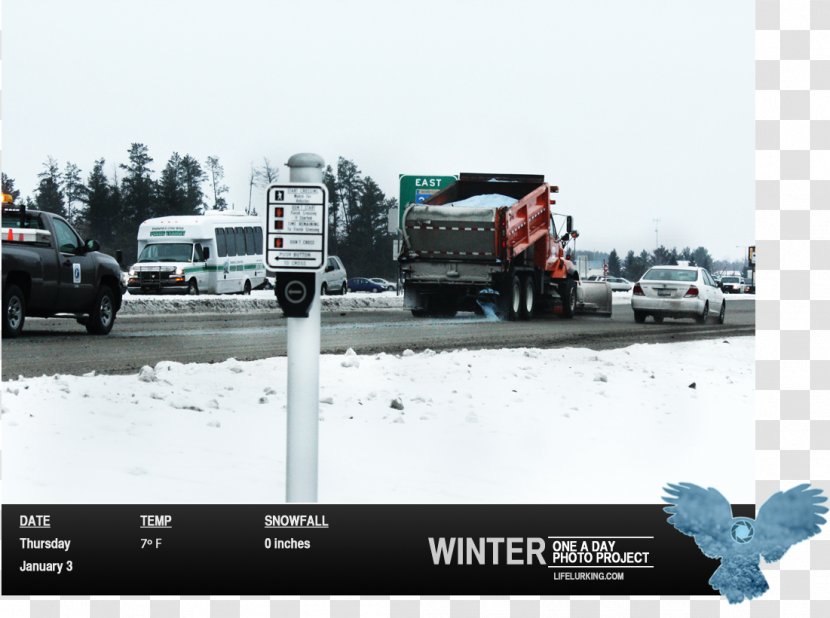 Commercial Vehicle Car Public Utility Truck Asphalt - Winter Transparent PNG