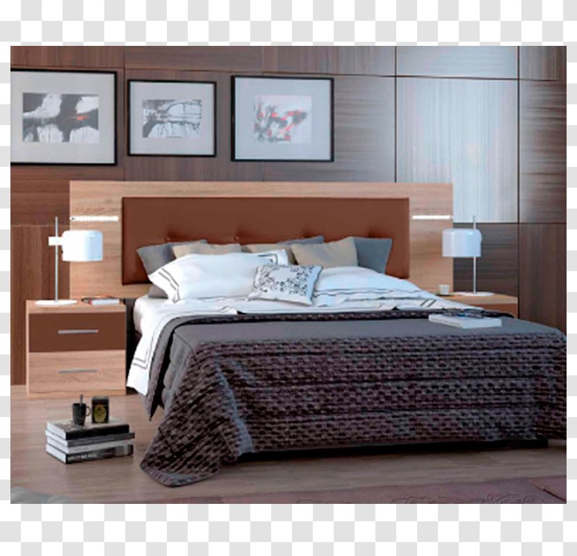 Bed Frame Bedroom Bedside Tables Headboard Chocolate - Furniture Transparent PNG