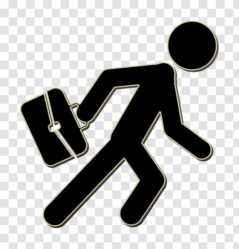 Businessman Running With His Suitcase Icon People Icon Businessman Icon Transparent PNG