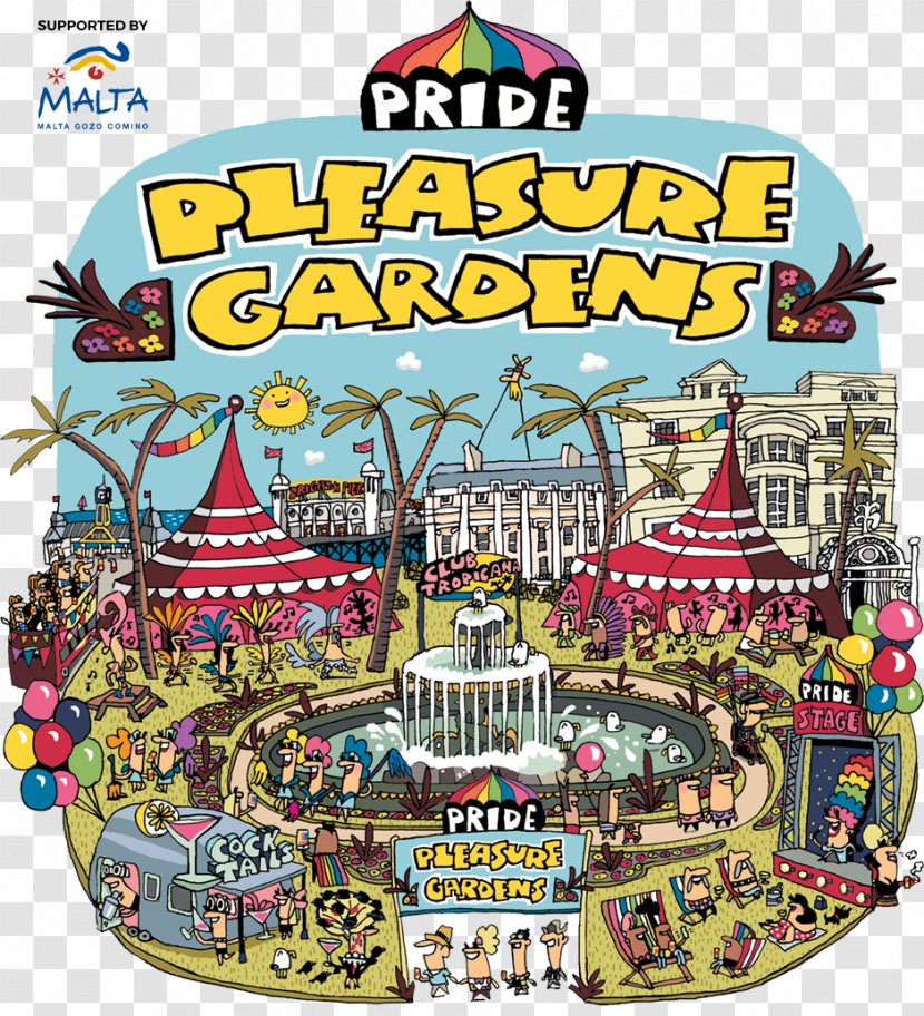 Brighton Pride Pleasure Garden Old Steine Festival - Amusement Ride - Ornamental Plant Transparent PNG