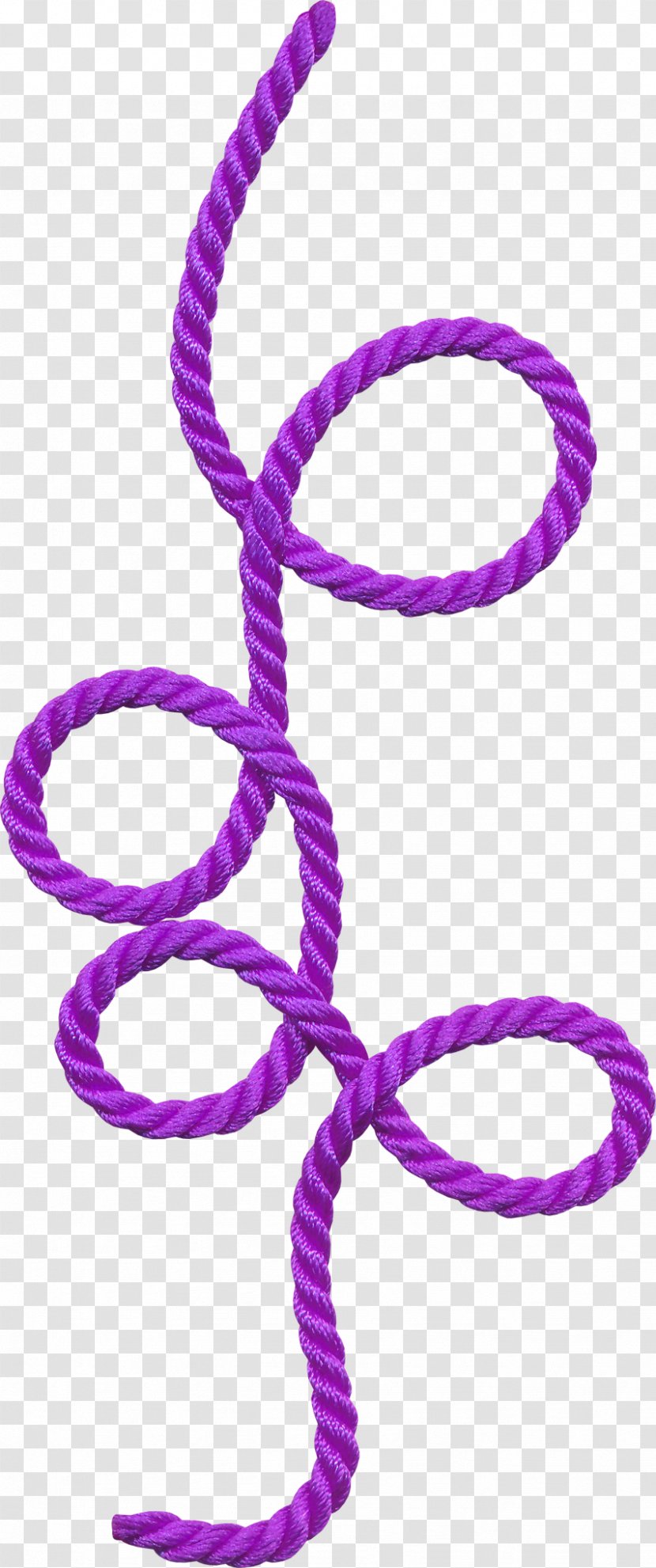 Rope Clip Art - Number - Pretty Purple Transparent PNG