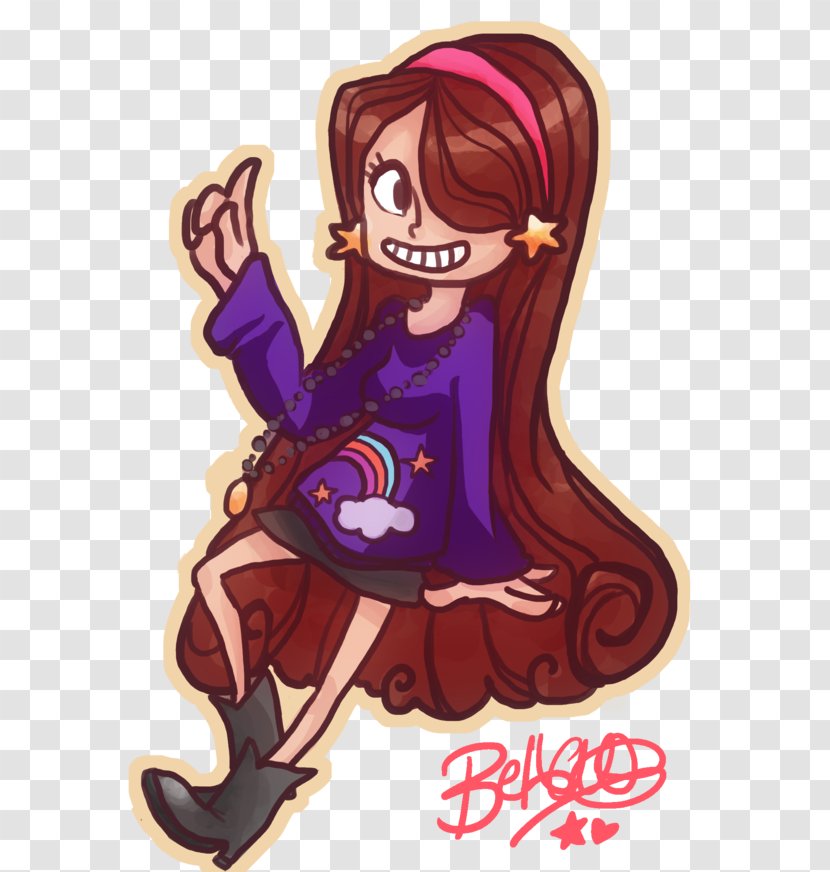Mabel Pines Dipper Drawing Fan Art Cartoon - Silhouette - Mable Transparent PNG
