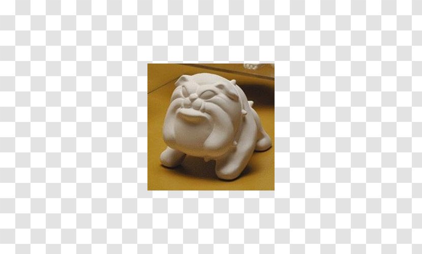 Bisque Bulldog Carving Figurine - Porcelain Transparent PNG