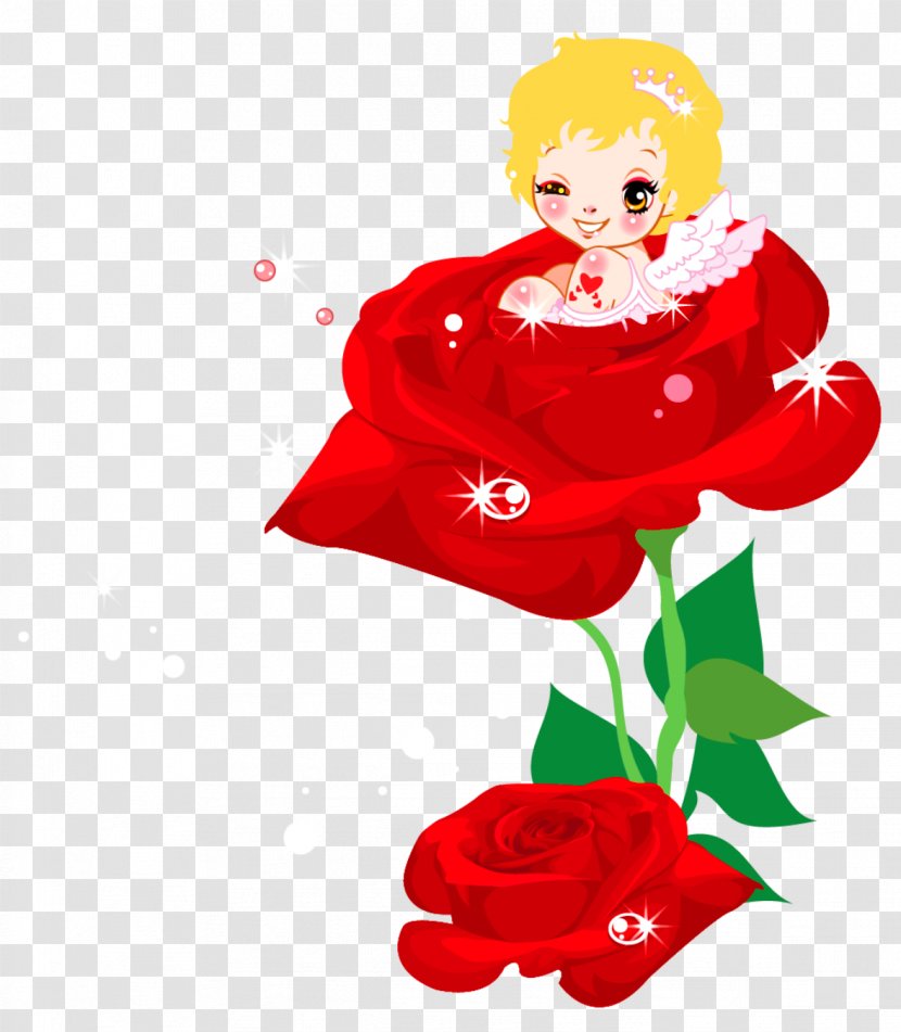 Valentine's Day Cupid Heart Clip Art - Valentines Cute And Rose PNG Clipart Picture Transparent PNG