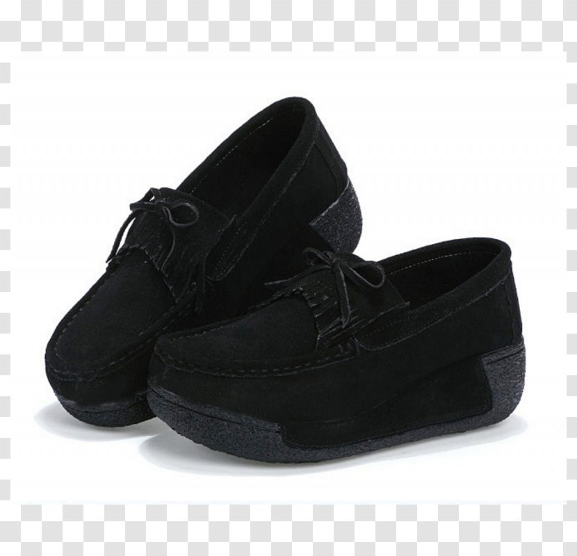 Slip-on Shoe Suede Walking - Black Transparent PNG