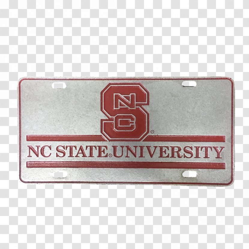 North Carolina State University Brand Rectangle NC Wolfpack Football - Emblem - Blocking The License Plate Transparent PNG