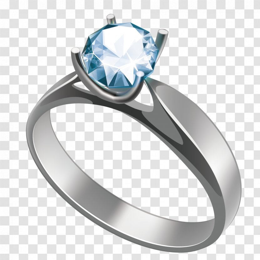 Diamond Engagement Ring White - Sapphire - Exquisite Transparent PNG