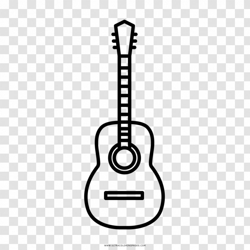 Acoustic Guitar Drawing Coloring Book - Idea - Icon Transparent PNG