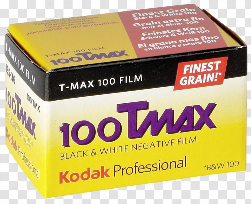Photographic Film Kodak T-MAX 35 Mm Negative Black And White - Tmax Transparent PNG