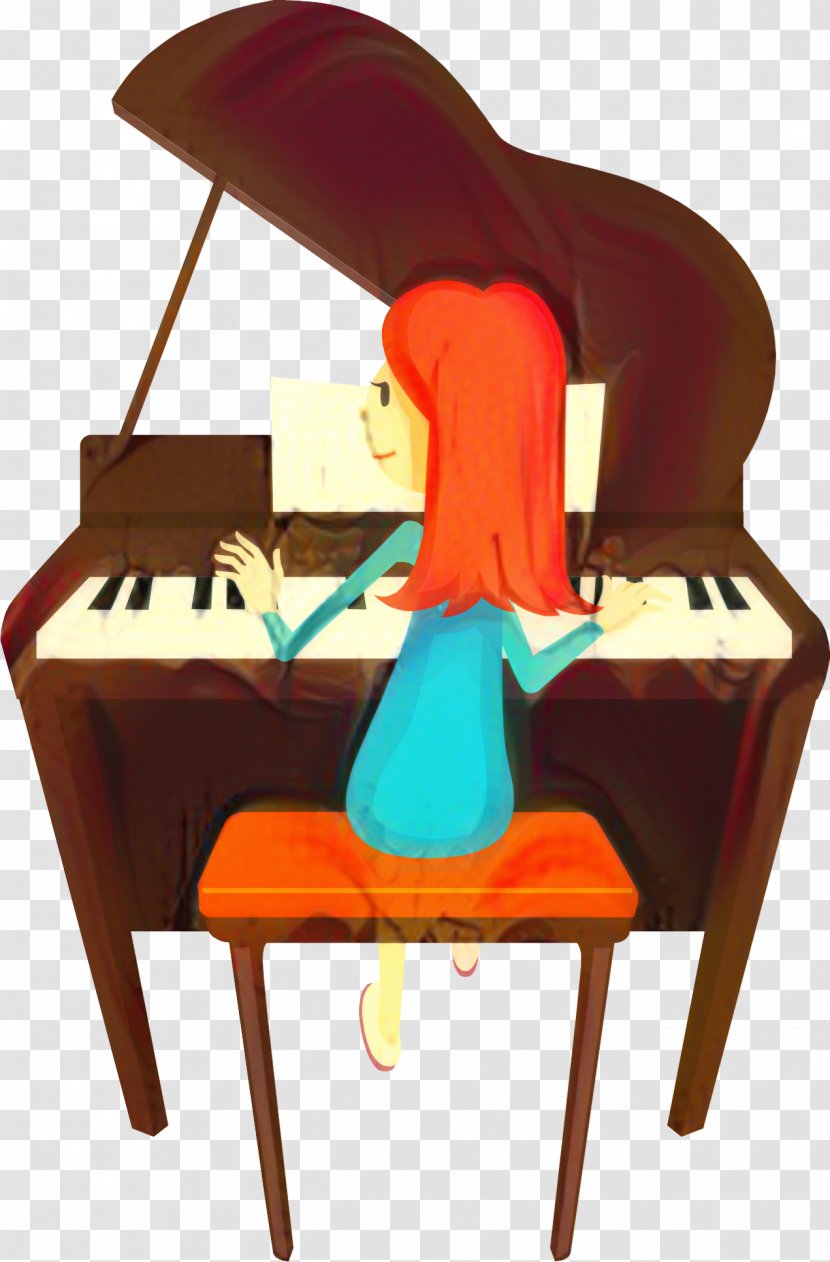 Piano Cartoon - Furniture - Sitting Musician Transparent PNG