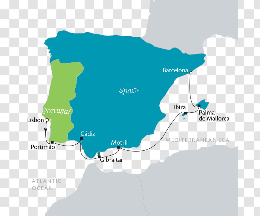 Spanish Invasion Of Portugal Aragon Provinces Spain - World - Western Mediterranean Cruise Transparent PNG