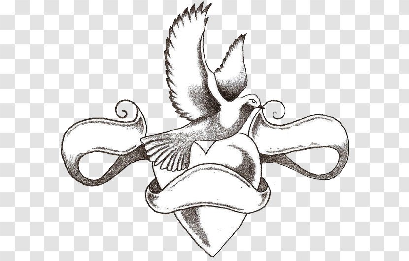 Swallow Tattoo Doves As Symbols Columbidae - Wing - Flying Sparrow Transparent PNG