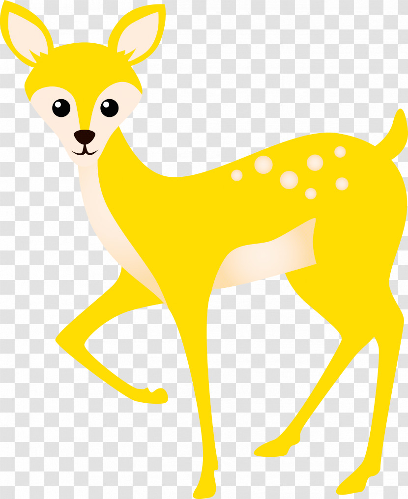 Yellow Wildlife Animal Figure Deer Tail Transparent PNG