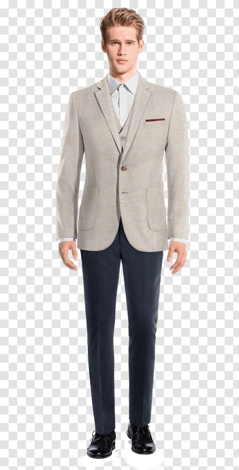 Suit Pants Chino Cloth Waistcoat Sport Coat - Corduroy - Beige Trousers Transparent PNG