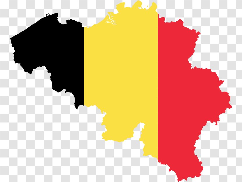 Flag Of Belgium - Map Transparent PNG