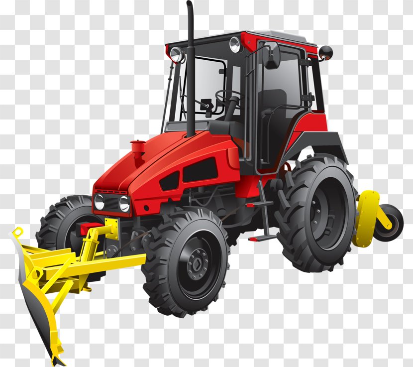 Tractor Bulldozer Plough Clip Art - Royaltyfree Transparent PNG