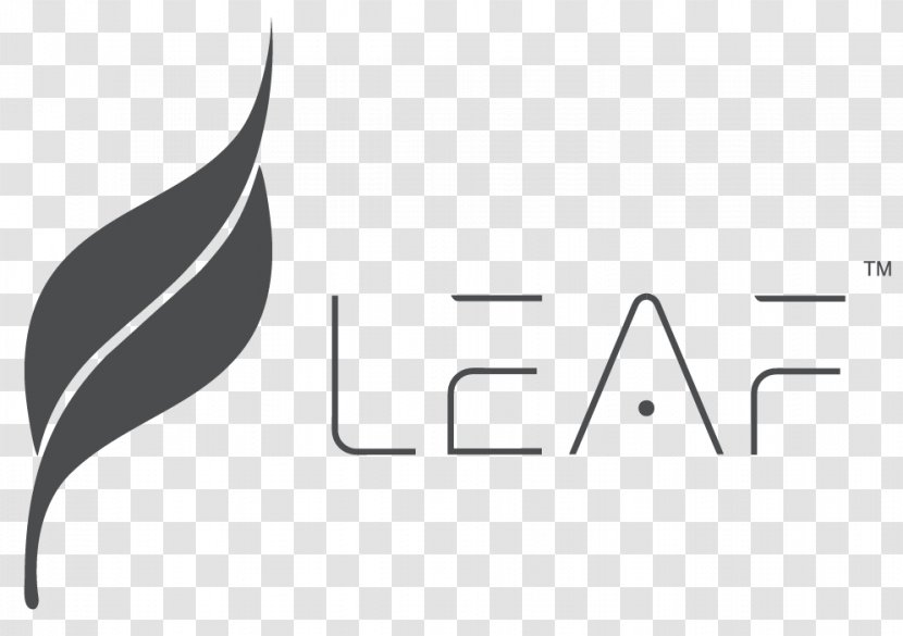 Leaf Logo Wearable Technology Brand Design - Black Transparent PNG
