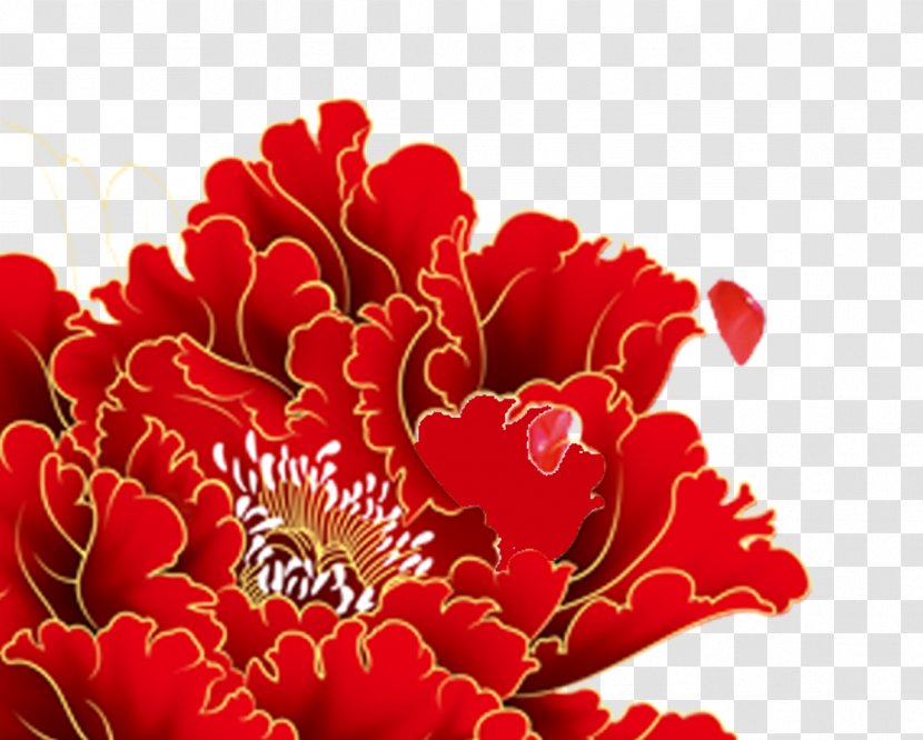 China Chinese New Year Download Computer File - Chrysanths - Peony Flowers Transparent PNG