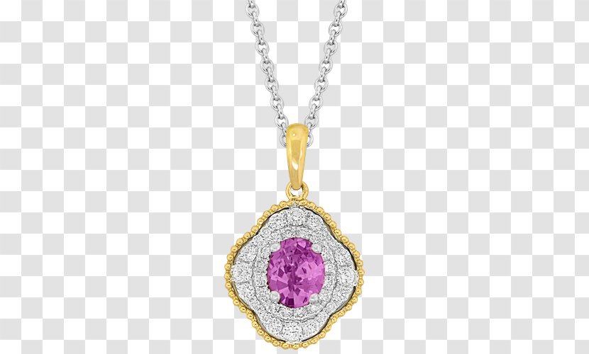 Locket Charms & Pendants Necklace Amethyst Jewellery - Purple Transparent PNG