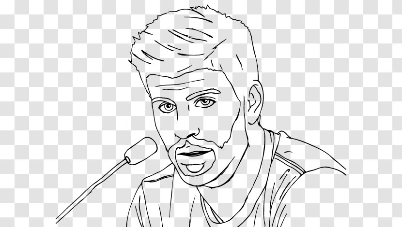 Drawing Coloring Book News Conference Convention Line Art - Heart - Gerard Pique Transparent PNG