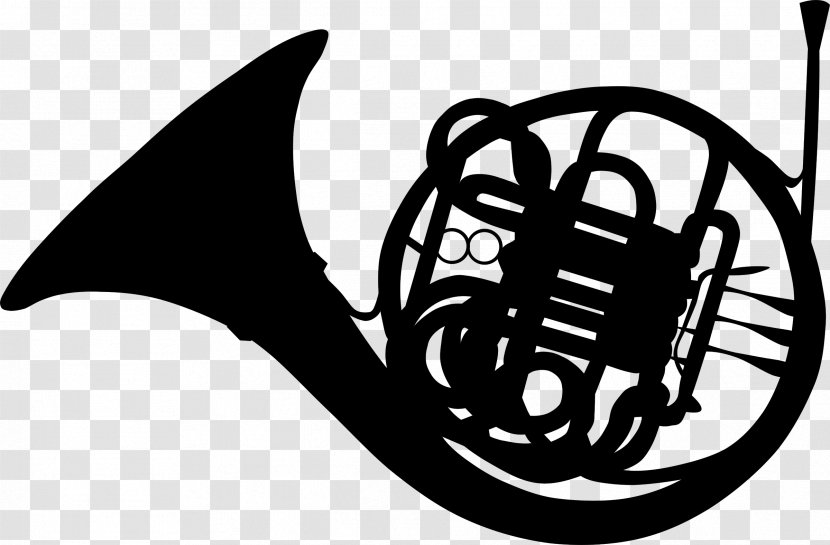 French Horns Silhouette Clip Art - Cartoon Transparent PNG
