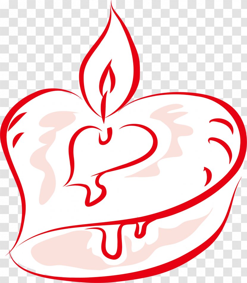 Candle Valentines Day Clip Art - Tree - Creative Red Transparent PNG