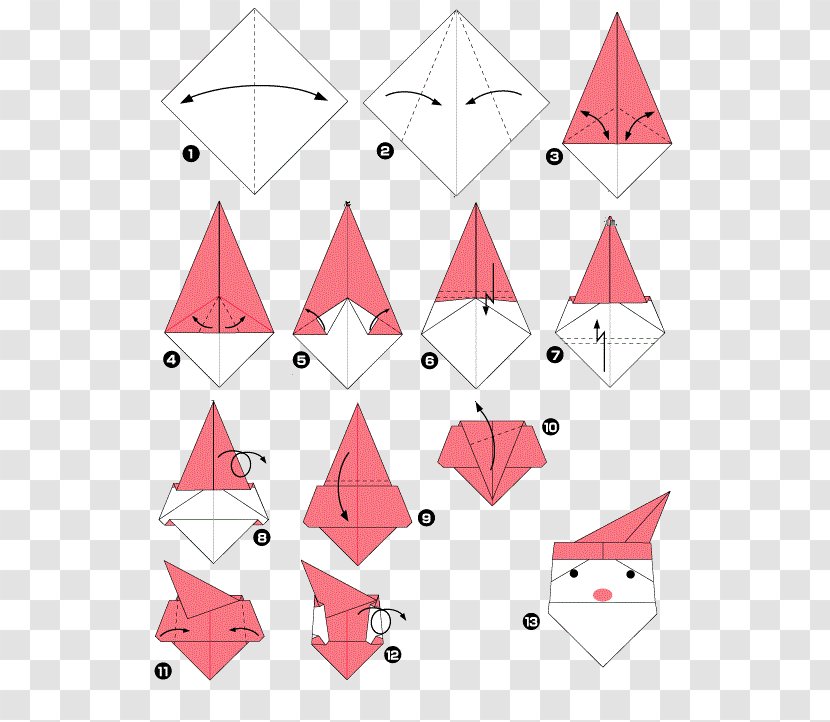 Santa Claus Origami Père Noël Paper Christmas - Papermaking Transparent PNG